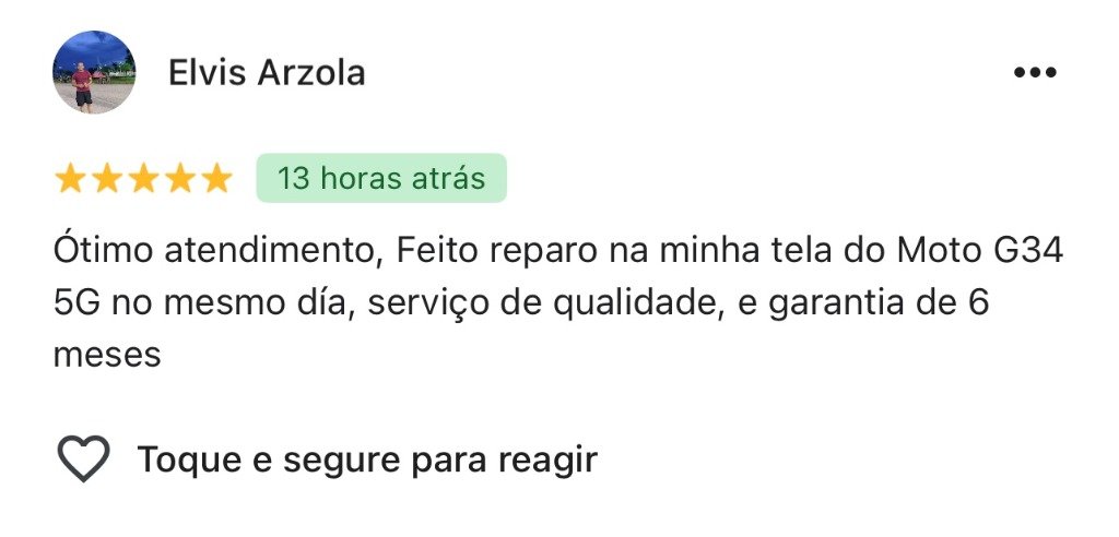 Print Real da Avaliação de Elvis S. no Google — Tec Silva Recreio